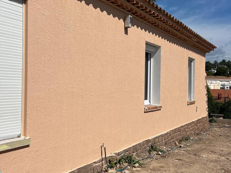 Enduit de façade : finition terminée