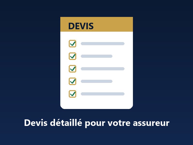 Réparation après sinistre : devis détaillé pour votre assureur